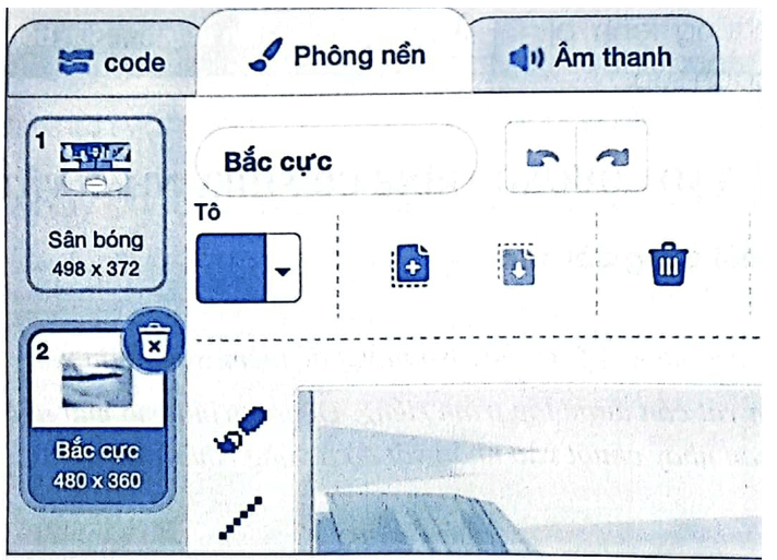 Vở bài tập Tin học lớp 4 Cánh diều Bài 3: Tạo chương trình có phông nền thay đổi