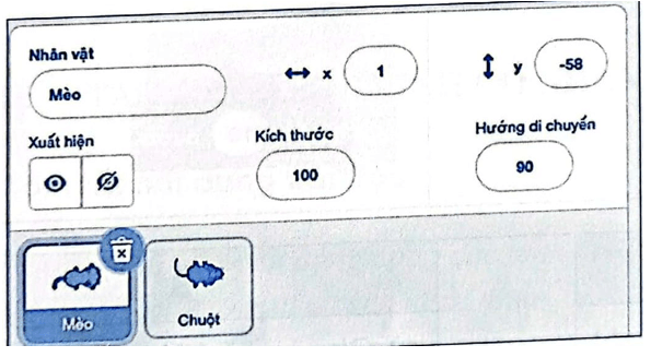 Vở bài tập Tin học lớp 4 Cánh diều Bài 4: Tạo chương trình có nhiều nhân vật