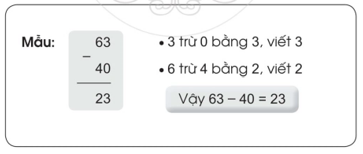 Vở bài tập Toán lớp 1 trang 52, 53 Bài 64: Phép trừ dạng 27 – 4, 63 – 40 | Cánh diều