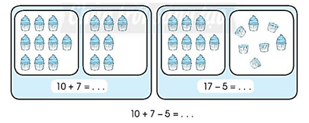 Vở bài tập Toán lớp 1 trang 13 Các phép tính dạng 12 + 3 , 15 - 3 | Chân trời sáng tạo