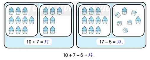 Vở bài tập Toán lớp 1 trang 13 Các phép tính dạng 12 + 3 , 15 - 3 | Chân trời sáng tạo