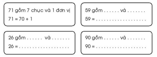 Vở bài tập Toán lớp 1 trang 37, 38, 39, 40, 41, 42, 43 Các số đến 100 | Chân trời sáng tạo