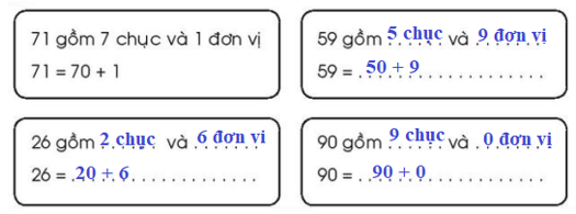 Vở bài tập Toán lớp 1 trang 37, 38, 39, 40, 41, 42, 43 Các số đến 100 | Chân trời sáng tạo