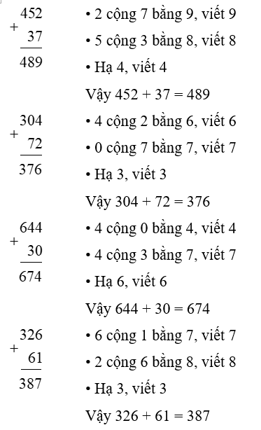 Vở bài tập Toán lớp 2 Cánh diều Bài 79: Phép cộng (không nhớ) trong phạm vi 1000 (trang 58)