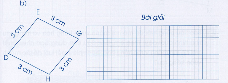 Vở bài tập Toán lớp 3 Cánh diều trang 99, 100 Bài 50: Chu vi hình tam giác. Chu vi hình tứ giác