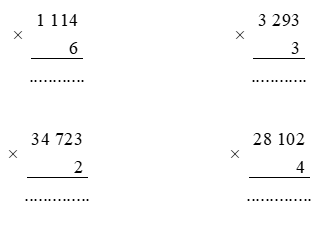 Vở bài tập Toán lớp 3 Cánh diều Tập 2 trang 56, 57 Bài 82: Nhân với số có một chữ số (có nhớ)