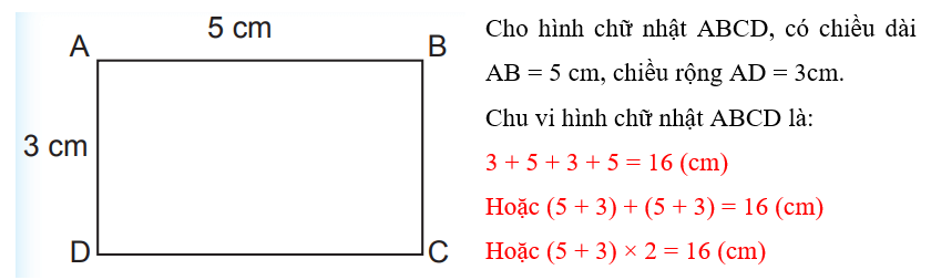 Vở bài tập Toán lớp 3 Tập 2 trang 39, 40 Chu vi hình chữ nhật | Chân trời sáng tạo