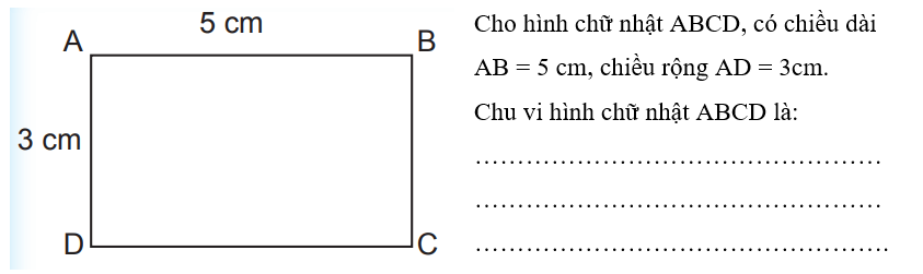 Vở bài tập Toán lớp 3 Tập 2 trang 39, 40 Chu vi hình chữ nhật | Chân trời sáng tạo