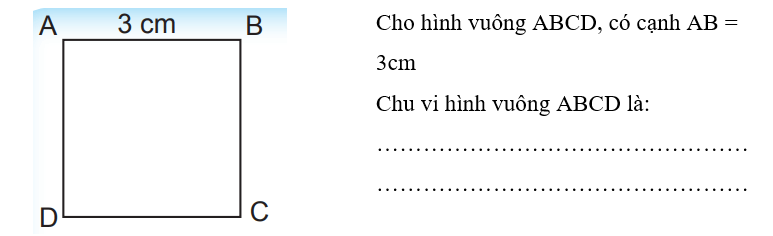 Vở bài tập Toán lớp 3 Tập 2 trang 41, 42 Chu vi hình vuông | Chân trời sáng tạo