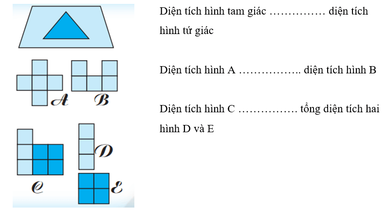 Vở bài tập Toán lớp 3 Tập 2 trang 72 Diện tích của một hình | Chân trời sáng tạo