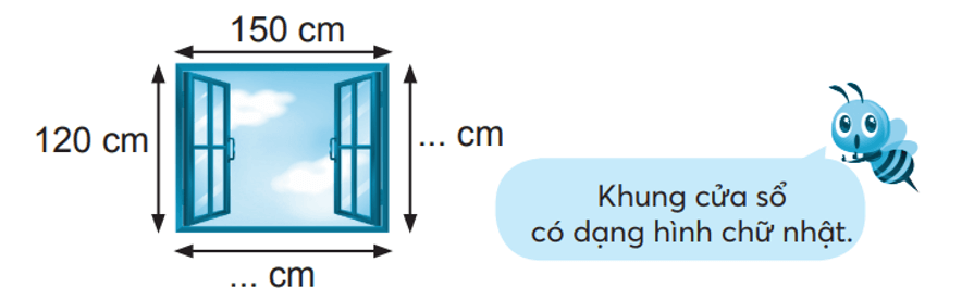 Vở bài tập Toán lớp 3 Tập 2 trang 36 Hình chữ nhật | Chân trời sáng tạo