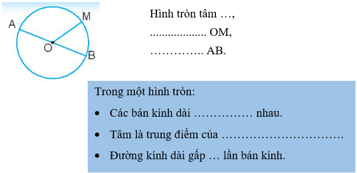 Vở bài tập Toán lớp 3 trang 81, 82 Hình tròn | Chân trời sáng tạo