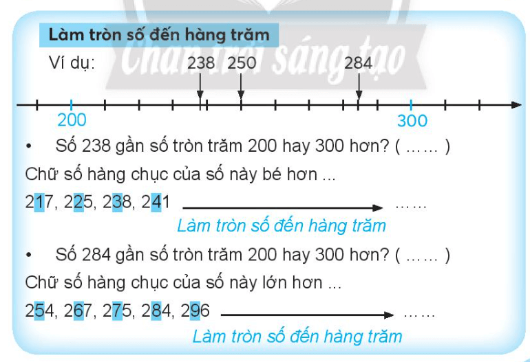 Vở bài tập Toán lớp 3 trang 38 Làm tròn số - Chân trời sáng tạo