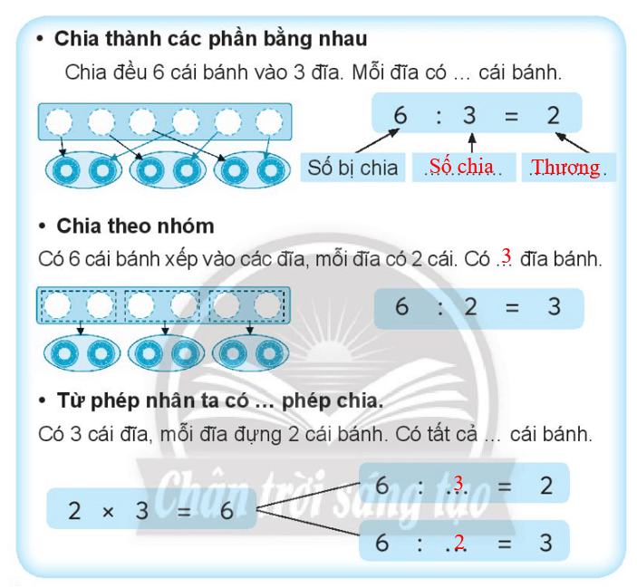 Vở bài tập Toán lớp 3 trang 16, 17 Ôn tập phép chia - Chân trời sáng tạo