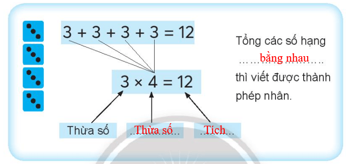 Vở bài tập Toán lớp 3 trang 14, 15 Ôn tập phép nhân | Chân trời sáng tạo