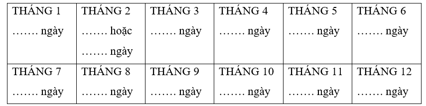 Vở bài tập Toán lớp 3 Tập 2 trang 20, 21 Tháng, năm | Chân trời sáng tạo