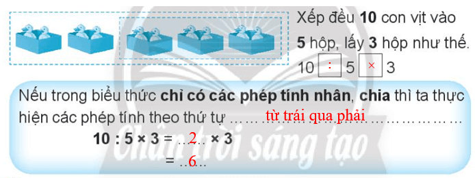 Vở bài tập Toán lớp 3 trang 34 Tính giá trị của biểu thức - Chân trời sáng tạo