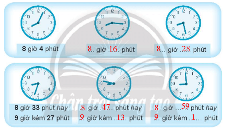 Vở bài tập Toán lớp 3 trang 73, 74 Xem đồng hồ | Chân trời sáng tạo