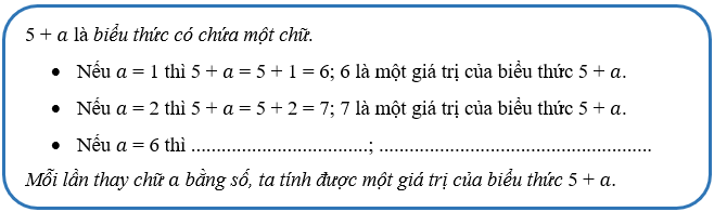 Vở bài tập Toán lớp 4 Chân trời sáng tạo Bài 10: Biểu thức có chứa chữ