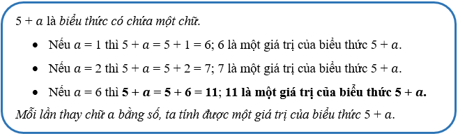 Vở bài tập Toán lớp 4 Chân trời sáng tạo Bài 10: Biểu thức có chứa chữ