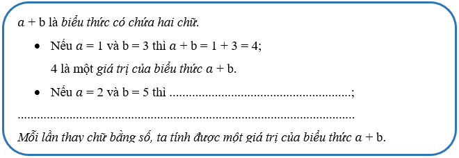 Vở bài tập Toán lớp 4 Chân trời sáng tạo Bài 11: Biểu thức có chứa chữ (tiếp theo)