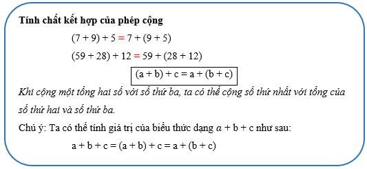 Vở bài tập Toán lớp 4 Chân trời sáng tạo Bài 13: Tính chất giao hoán, tính chất kết hợp của phép cộng