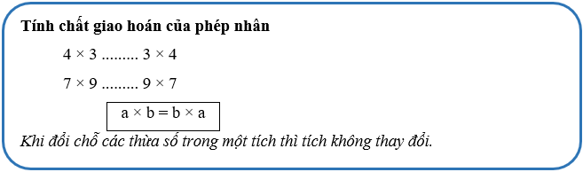 Vở bài tập Toán lớp 4 Chân trời sáng tạo Bài 14: Tính chất giao hoán, tính chất kết hợp của phép nhân