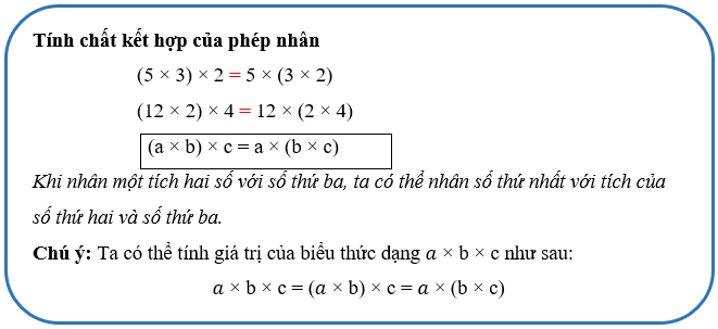 Vở bài tập Toán lớp 4 Chân trời sáng tạo Bài 14: Tính chất giao hoán, tính chất kết hợp của phép nhân