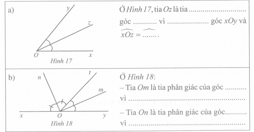 Quan sát từng hình và viết vào chỗ chấm (…) ở bảng sau cho thích hợp