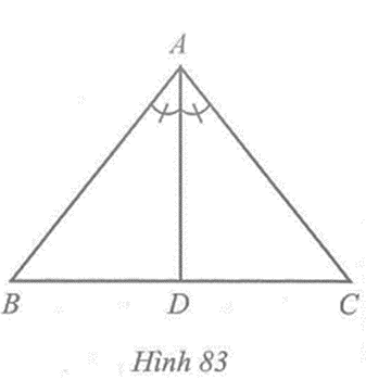 Cho tam giác ABC cân tại A vẽ đường phân giác AD. Chứng minh AD cũng là đường trung tuyến