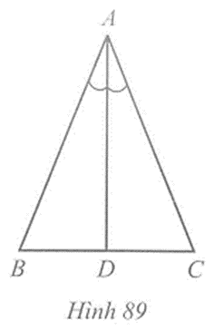 Cho tam giác ABC cân tại A. Vẽ đường phân giác AD. Chứng minh AD cũng là đường trung trực
