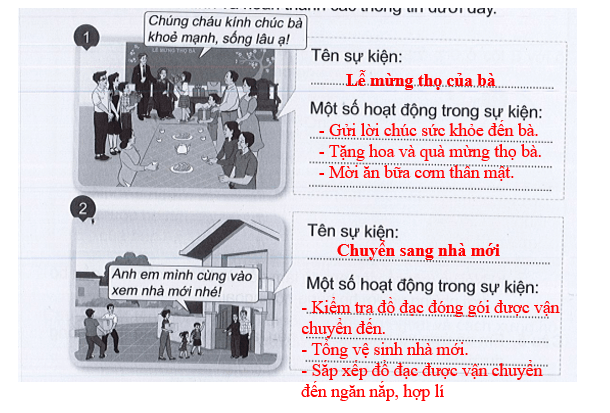 Vở bài tập Tự nhiên xã hội lớp 3 trang 6, 7 Bài 2: Một số ngày kỉ niệm, sự kiện của gia đình | Cánh diều