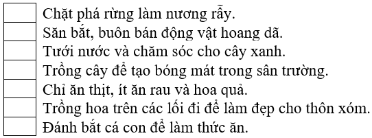 Vở bài tập Tự nhiên xã hội lớp 3 trang 52, 53 Bài 18: Sử dụng hợp lí thực vật và động vật | Chân trời sáng tạo