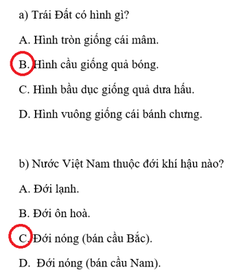 Vở bài tập Tự nhiên xã hội lớp 3 trang 67, 68, 69 Bài 27: Trái Đất và các đới khí hậu | Kết nối tri thức (ảnh 4)