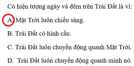 Vở bài tập Tự nhiên xã hội lớp 3 trang 73, 74 Bài 29: Mặt Trời, Trái Đất, Mặt Trăng | Kết nối tri thức (ảnh 7)