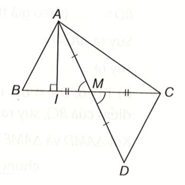 Gọi AI và AM lần lượt là đường cao và đường trung tuyến 