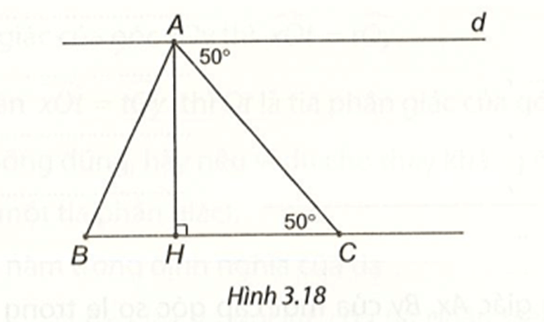 Cho Hình 3.18. Chứng minh rằng d // BC