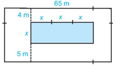 Trên một mảnh đất hình chữ nhật có chiều dài 65 m